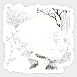 DARK TROPICAL FOREST Sticker